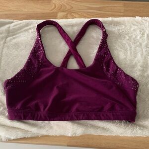 ALO Yoga Wine Colored Sports Bra
